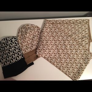 Michael Kors Beanies and Scarf Bundle